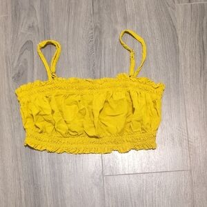 Forever 21 Yellow Ruffled Women's Top